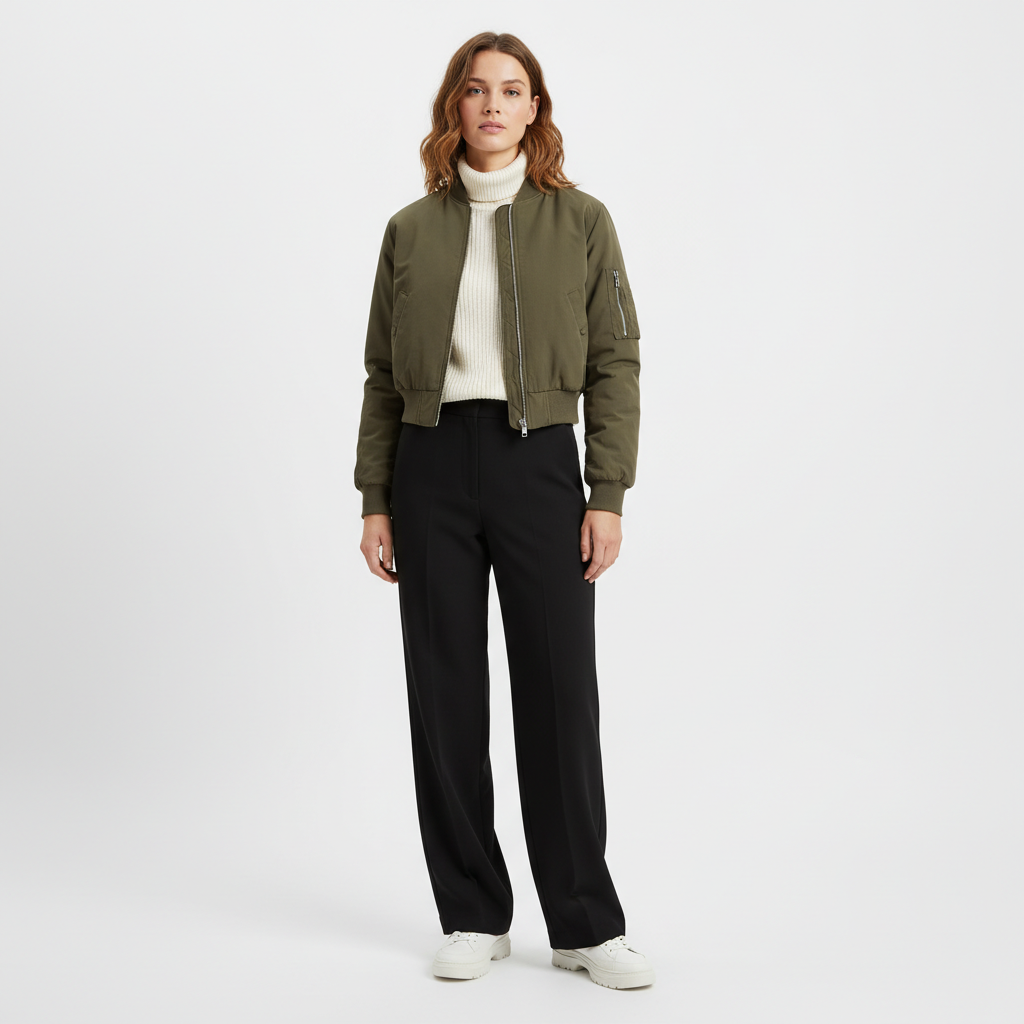Vale Cropped Volume Bomber